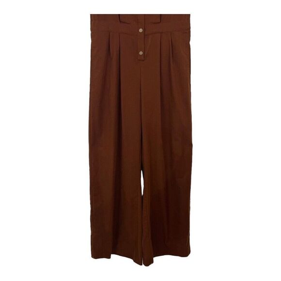 Zara Womens Size XS Toffee Special Edition Gathered Waist Jumpsuit - Picture 3 of 5